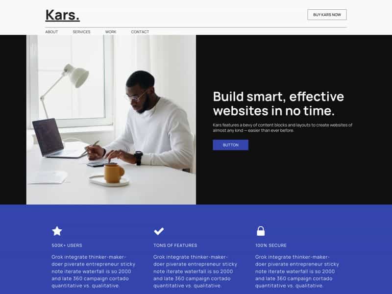 carrd template agency multiple pages
