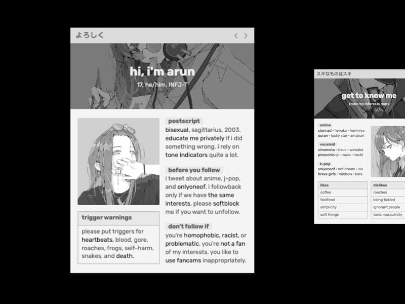 aesthetic carrd template overture preview