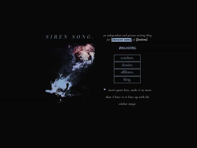aesthetic carrd template siren song preview 