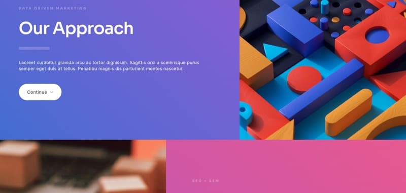 carrd template marketing agency gradients