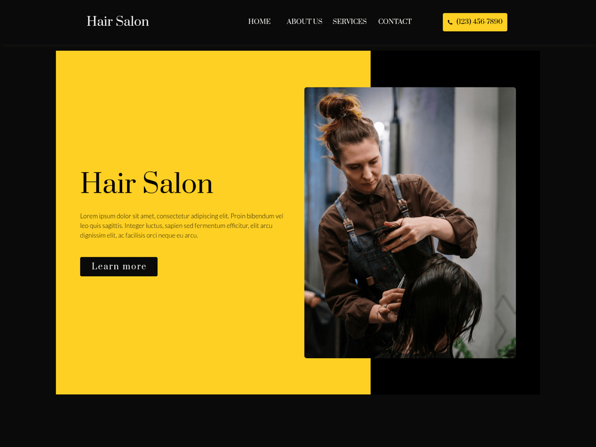 Screenshot of Carrd template Stylista