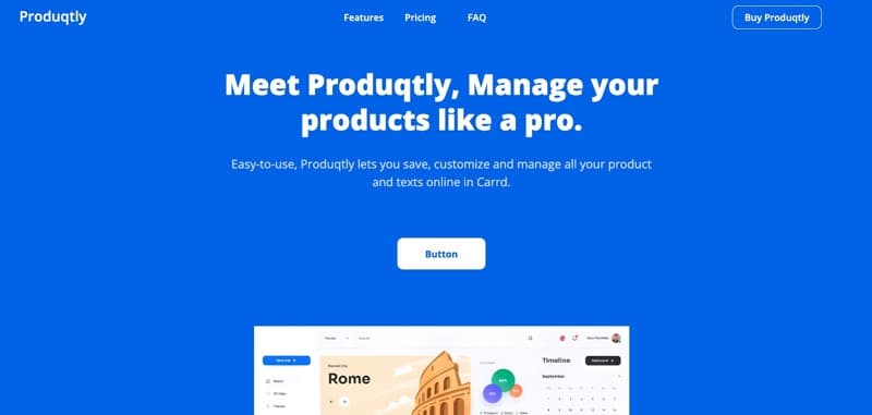 carrd template product page produqtly