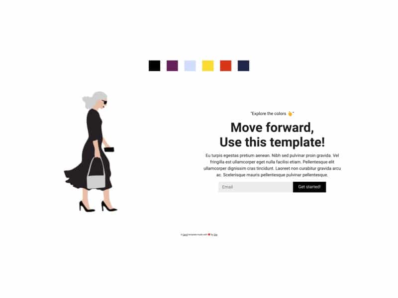 carrd template waitlist signup colors white
