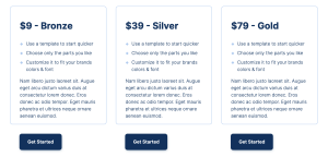 carrd pricing table template