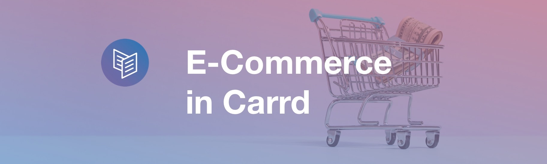 Carrd E-commerce - shopping cart and Carrd logo