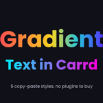 Colorful gradient text reading Gradient Text in Carrd on a dark background